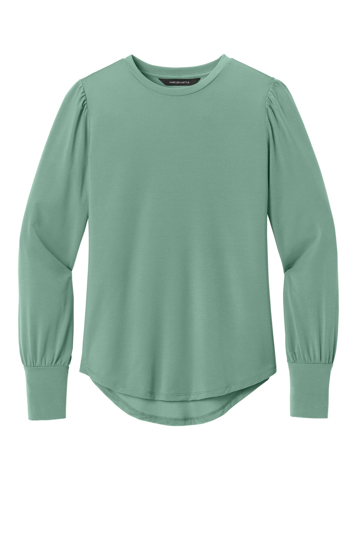 Mercer+Mettle Women's Stretch Jersey Long Sleeve Blouson Top MM1019 Sage