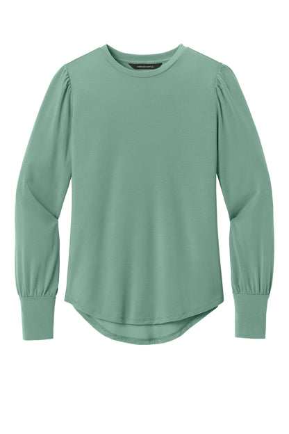 Mercer+Mettle Women's Stretch Jersey Long Sleeve Blouson Top MM1019 Sage