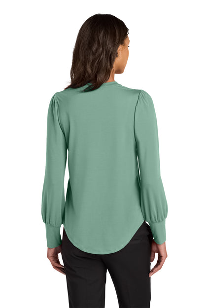 Mercer+Mettle Women's Stretch Jersey Long Sleeve Blouson Top MM1019 Sage
