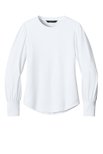 Mercer+Mettle Women's Stretch Jersey Long Sleeve Blouson Top image 3