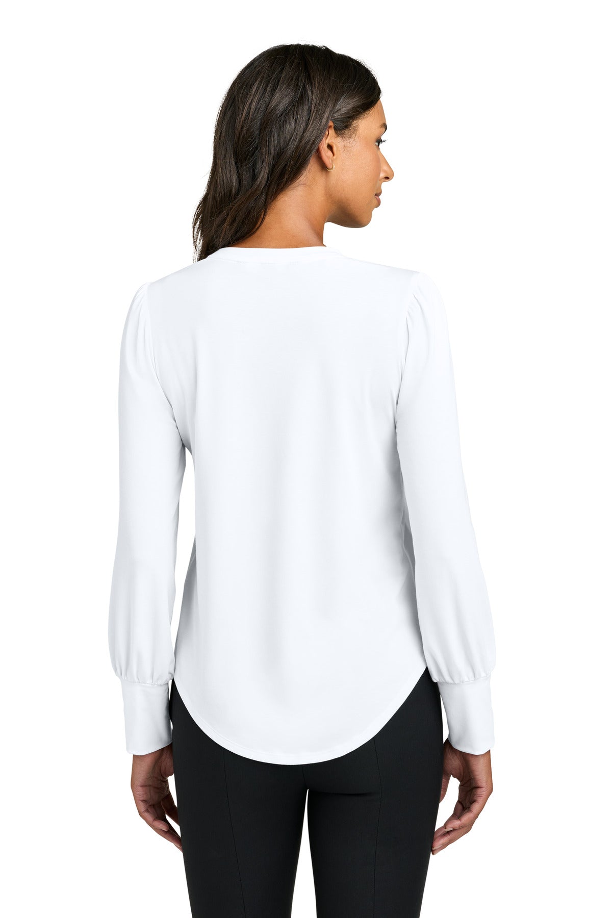 Mercer+Mettle Women's Stretch Jersey Long Sleeve Blouson Top image 2