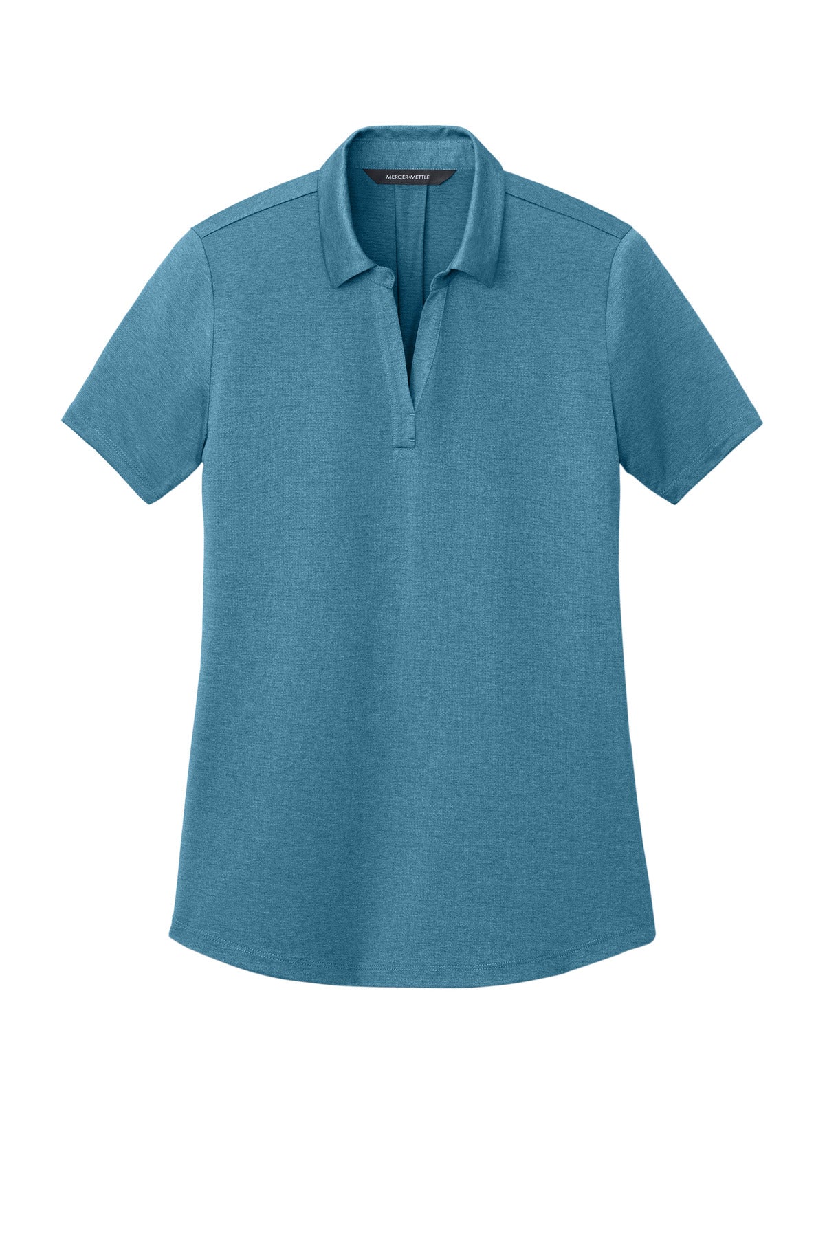 Mercer+Mettle Women's Recharge Jersey Polo MM1021 Harbor Blue Heather