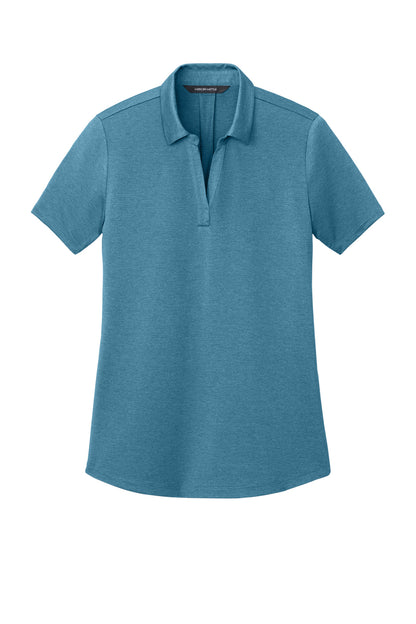 Mercer+Mettle Women's Recharge Jersey Polo MM1021 Harbor Blue Heather