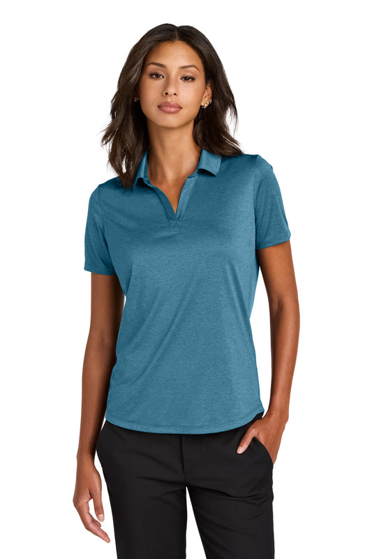 Mercer+Mettle Women's Recharge Jersey Polo MM1021 Harbor Blue Heather