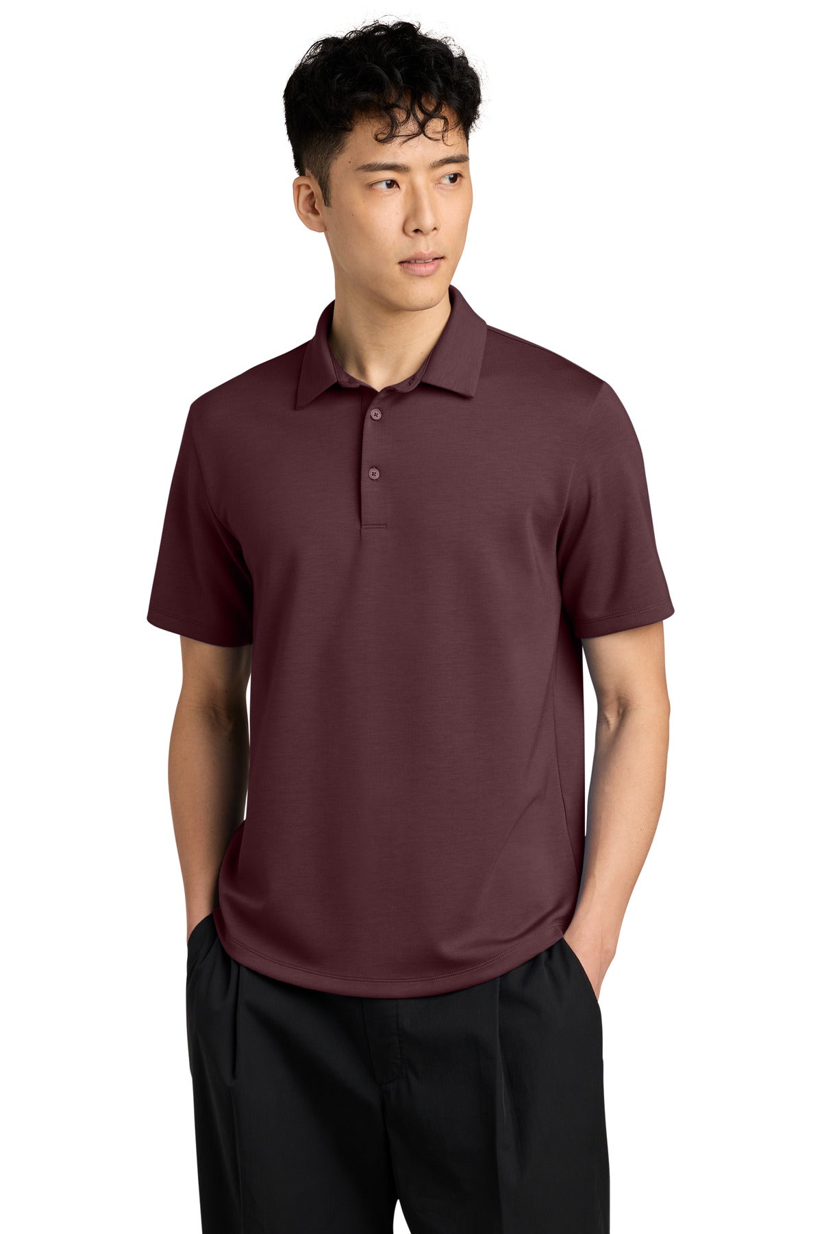 Mercer+Mettle Lite Spacer Polo MM1040 Dark Raisin