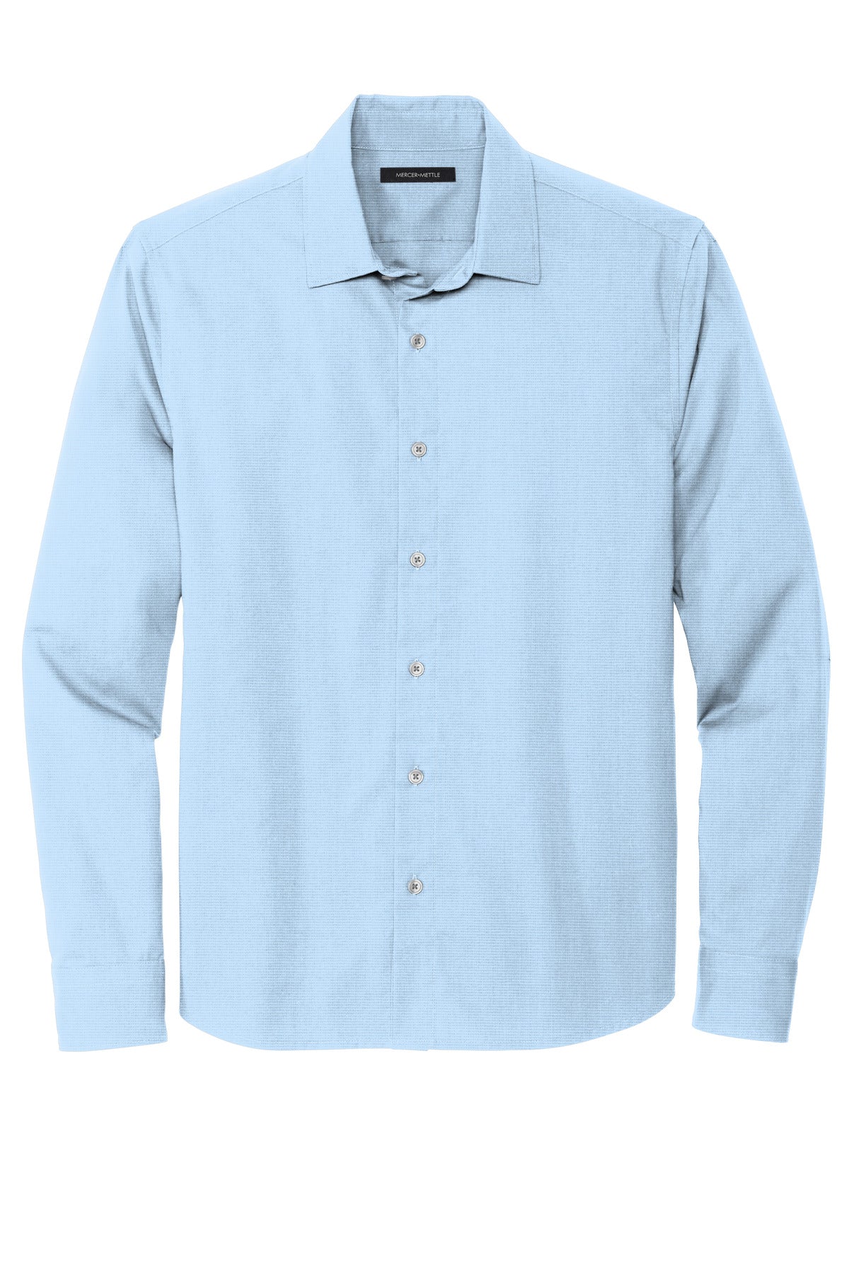 Mercer+Mettle Long Sleeve Stretch Woven Shirt MM2000 Air Blue End On End