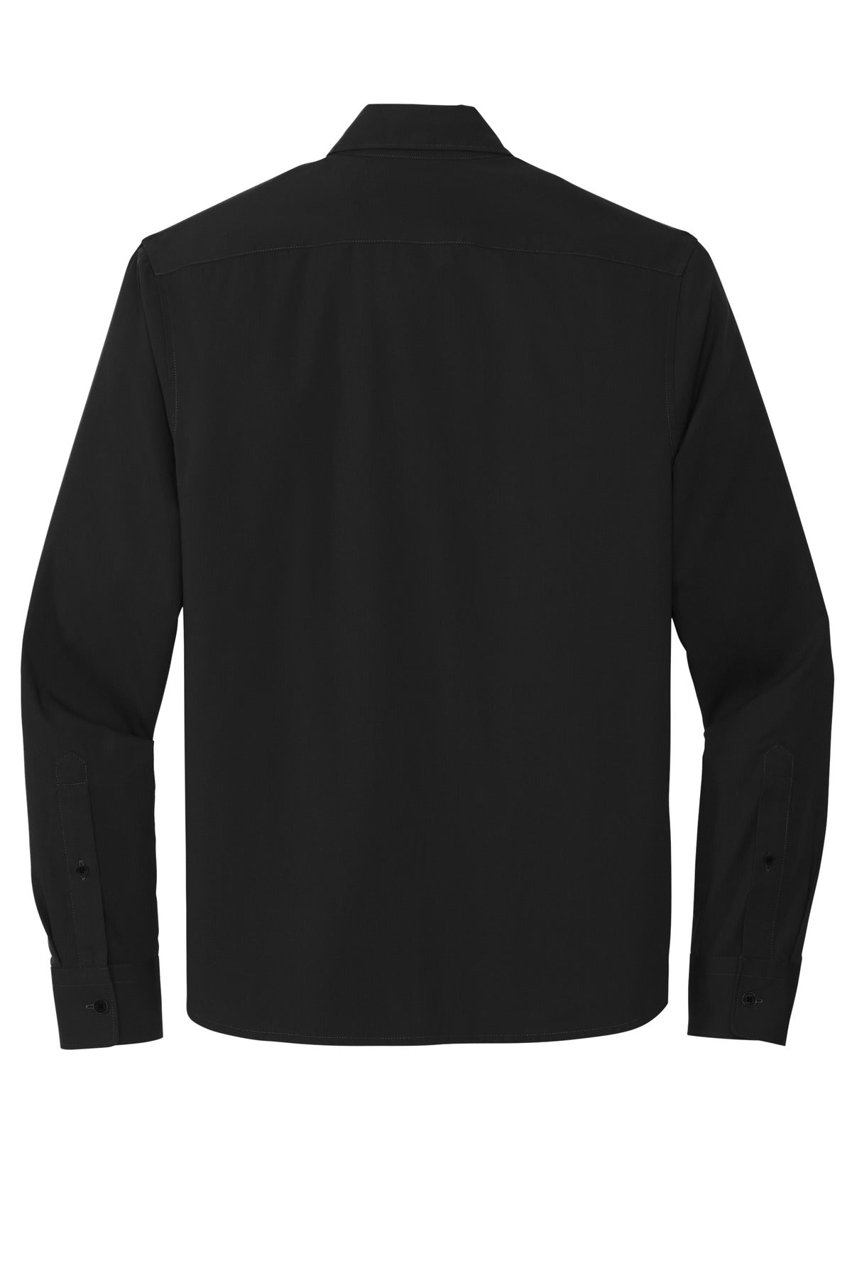 Mercer+Mettle Long Sleeve Stretch Woven Shirt MM2000 Deep Black