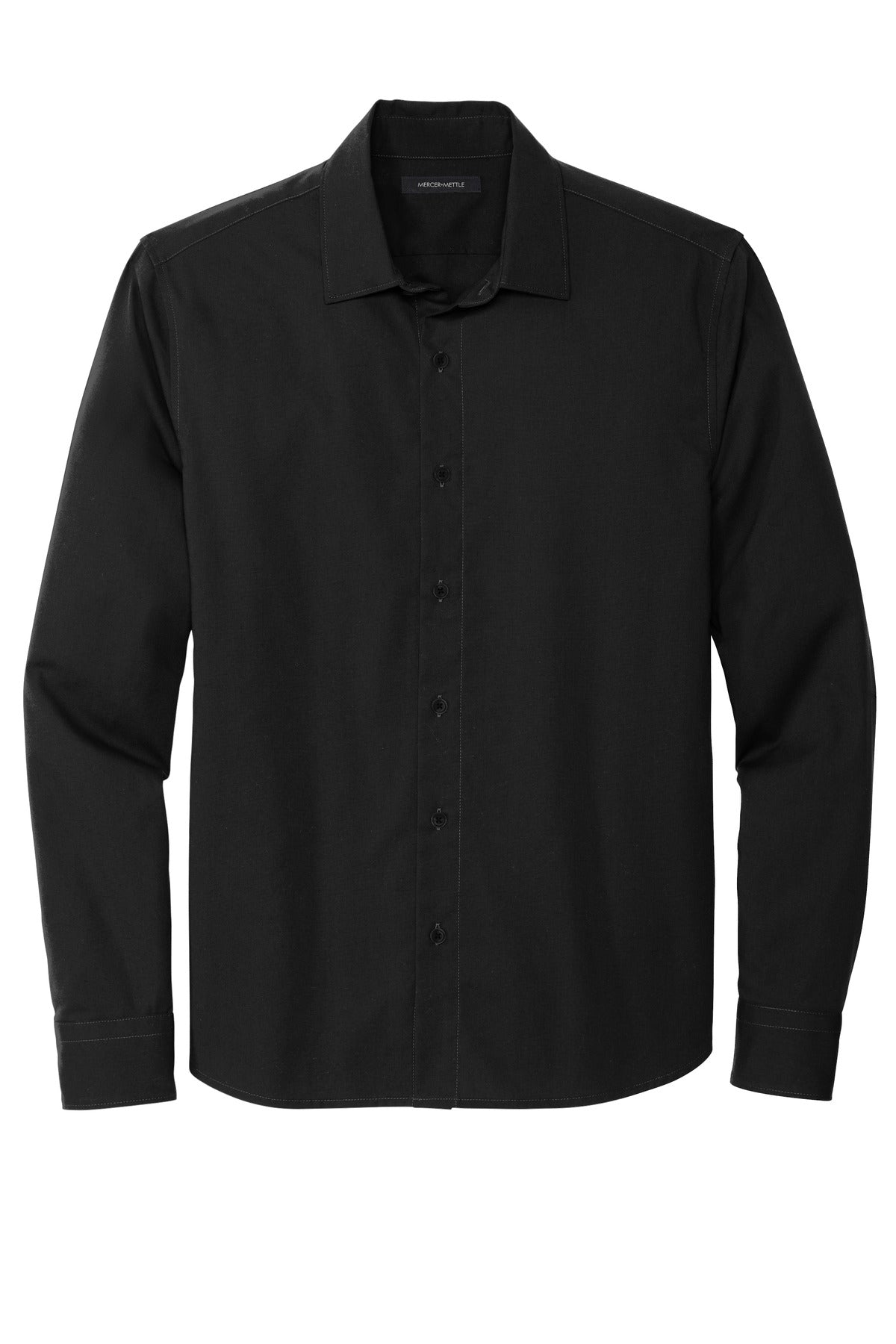 Mercer+Mettle Long Sleeve Stretch Woven Shirt MM2000 Deep Black