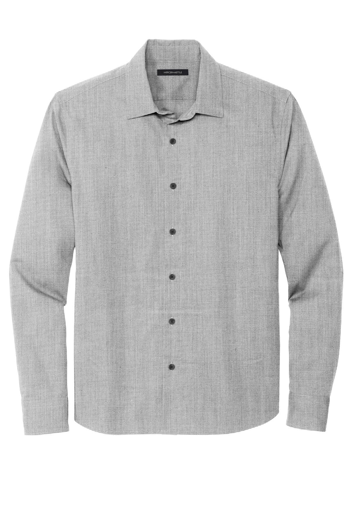Mercer+Mettle Long Sleeve Stretch Woven Shirt MM2000 Gusty Grey End On End