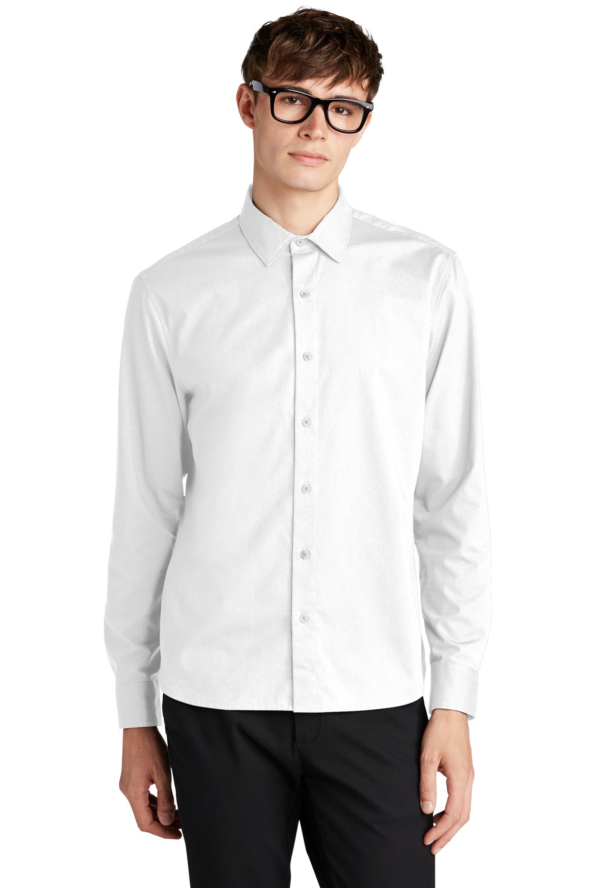 Mercer+Mettle Long Sleeve Stretch Woven Shirt MM2000 White