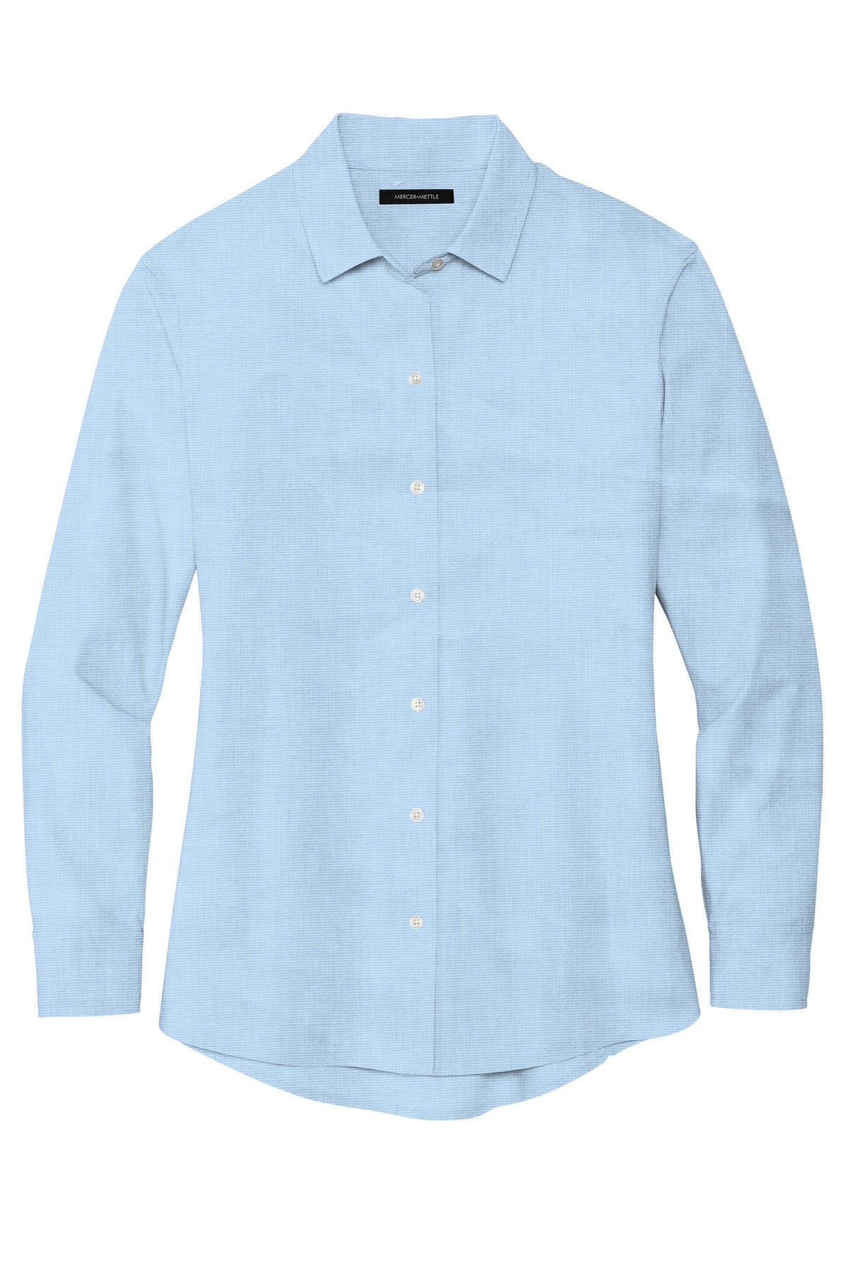 Mercer+Mettle Women's Long Sleeve Stretch Woven Shirt MM2001 Air Blue End On End