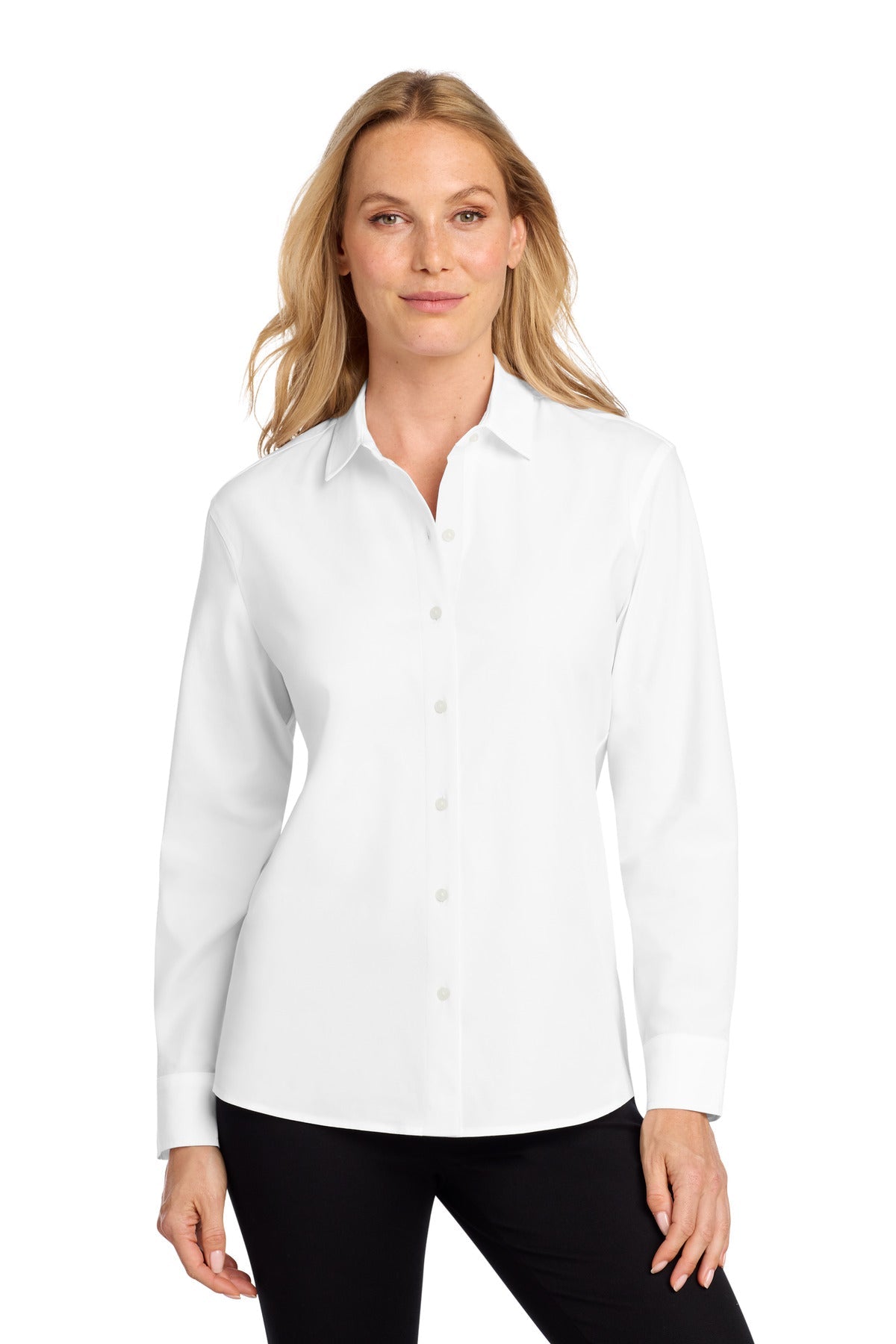 Mercer+Mettle Women's Long Sleeve Stretch Woven Shirt MM2001 image 1