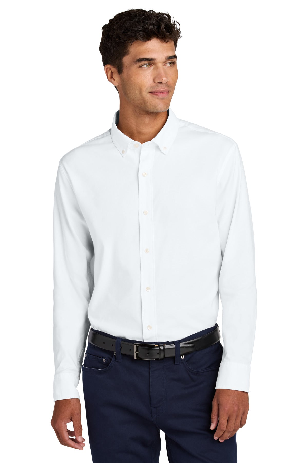 Mercer+Mettle Long Sleeve Modern Oxford Shirt MM2002 White