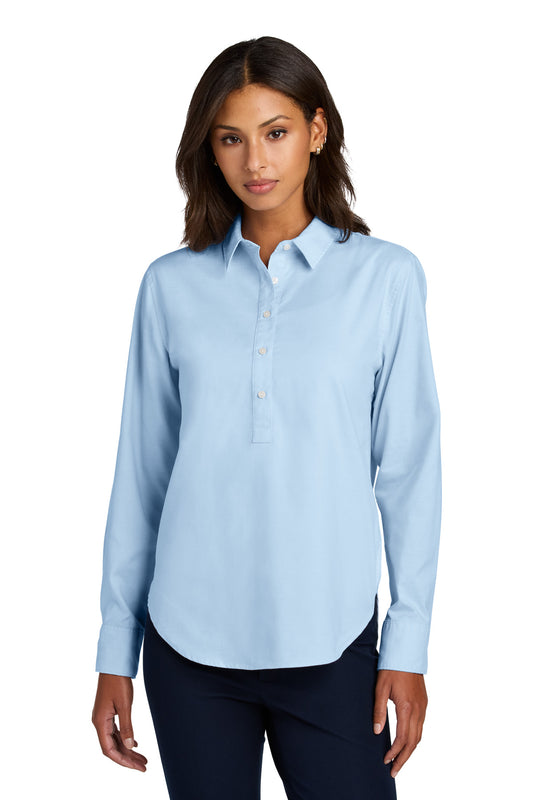 Mercer+Mettle Women's Long Sleeve Modern Oxford Shirt MM2003 Light Blue