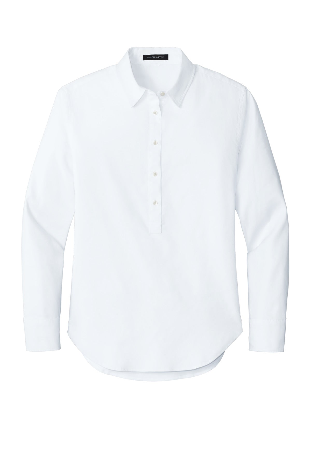 Mercer+Mettle Women's Long Sleeve Modern Oxford Shirt MM2003 White