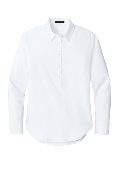 Mercer+Mettle Women's Long Sleeve Modern Oxford Shirt MM2003 White