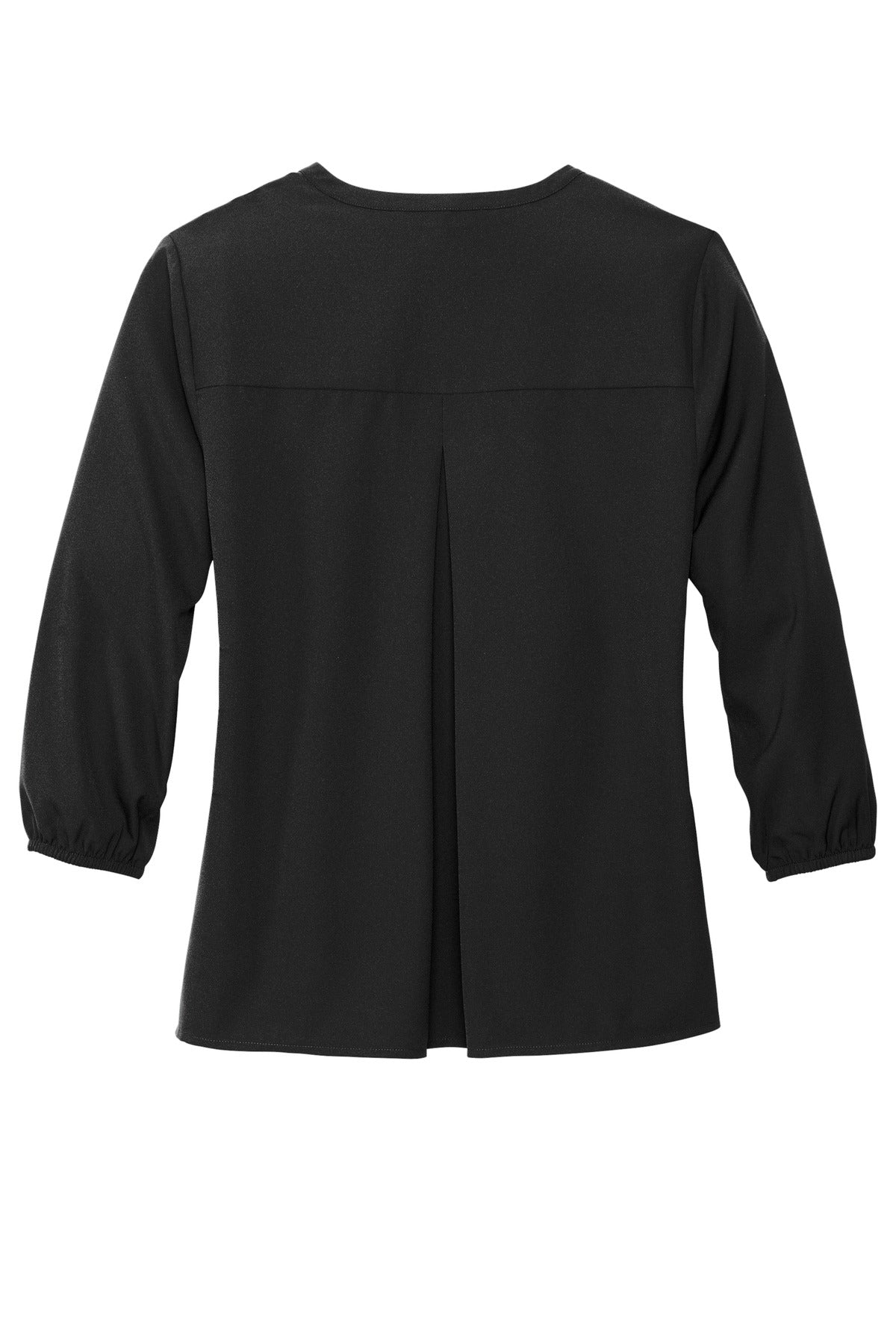Mercer+Mettle Women's Stretch Crepe 3/4-Sleeve Blouse MM2011 Deep Black