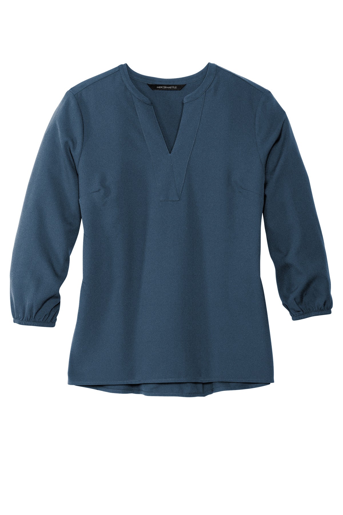 Mercer+Mettle Women's Stretch Crepe 3/4-Sleeve Blouse MM2011 Insignia Blue