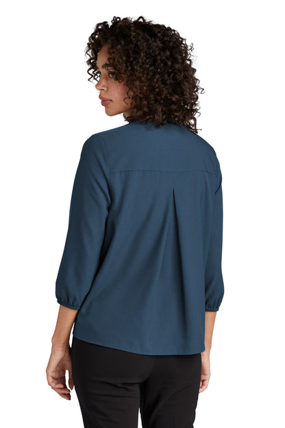 Mercer+Mettle Women's Stretch Crepe 3/4-Sleeve Blouse MM2011 Insignia Blue