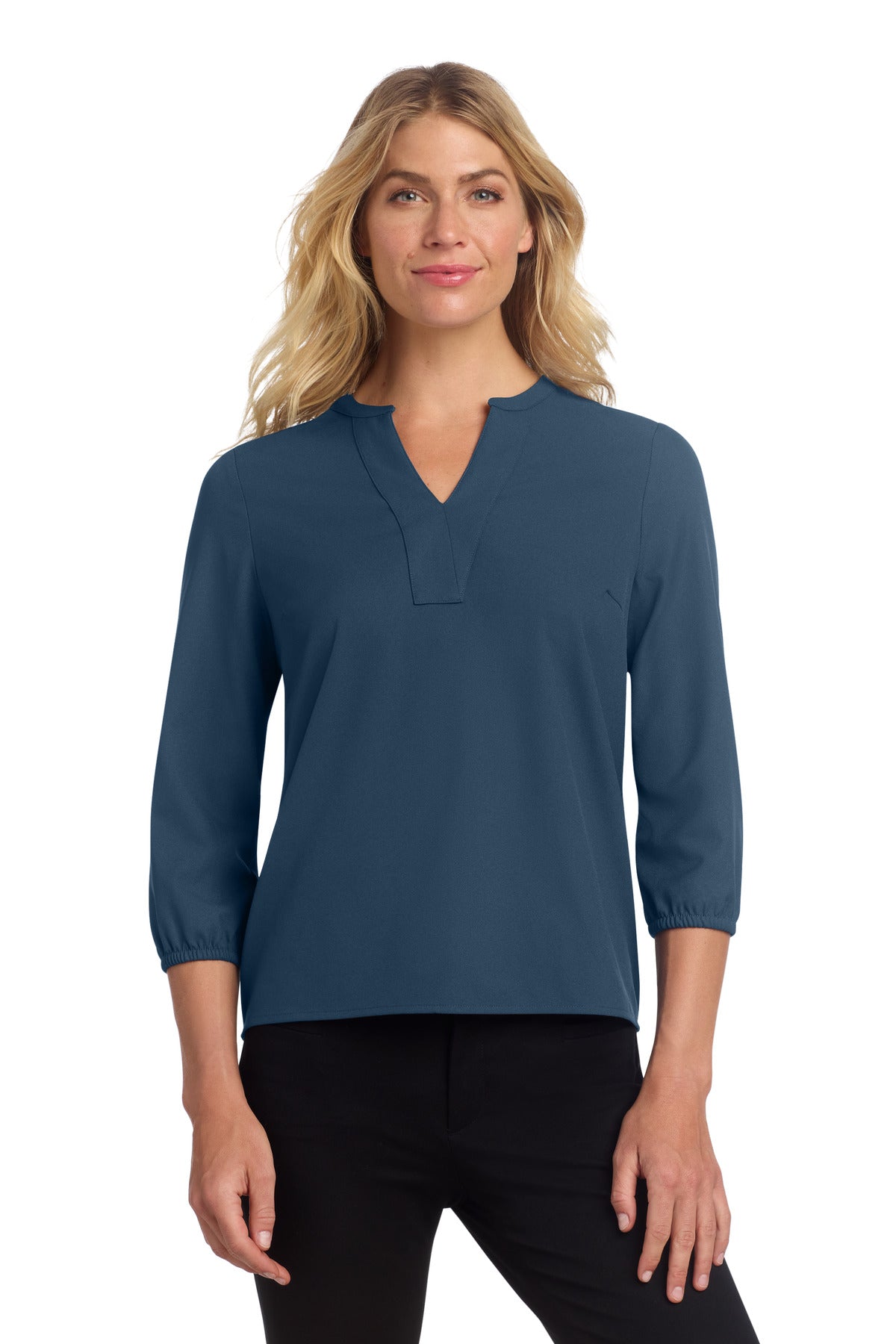 Mercer+Mettle Women's Stretch Crepe 3/4-Sleeve Blouse MM2011 image 1