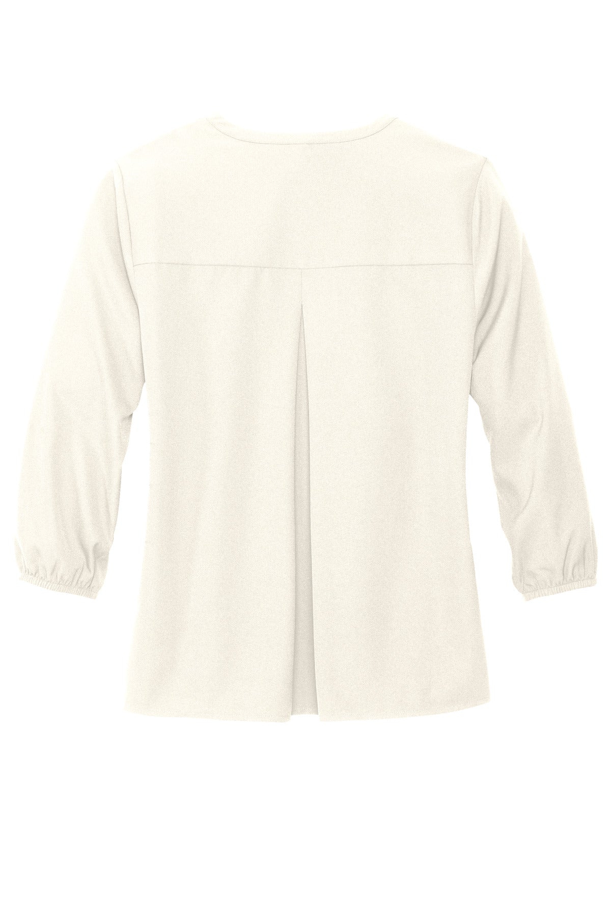 Mercer+Mettle Women's Stretch Crepe 3/4-Sleeve Blouse MM2011 Ivory Chiffon