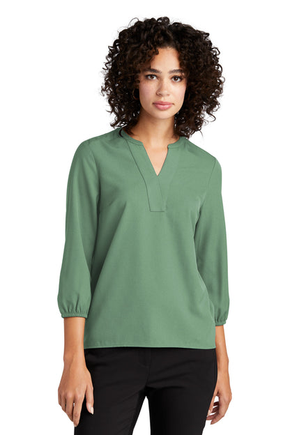 Mercer+Mettle Women's Stretch Crepe 3/4-Sleeve Blouse MM2011 Sage