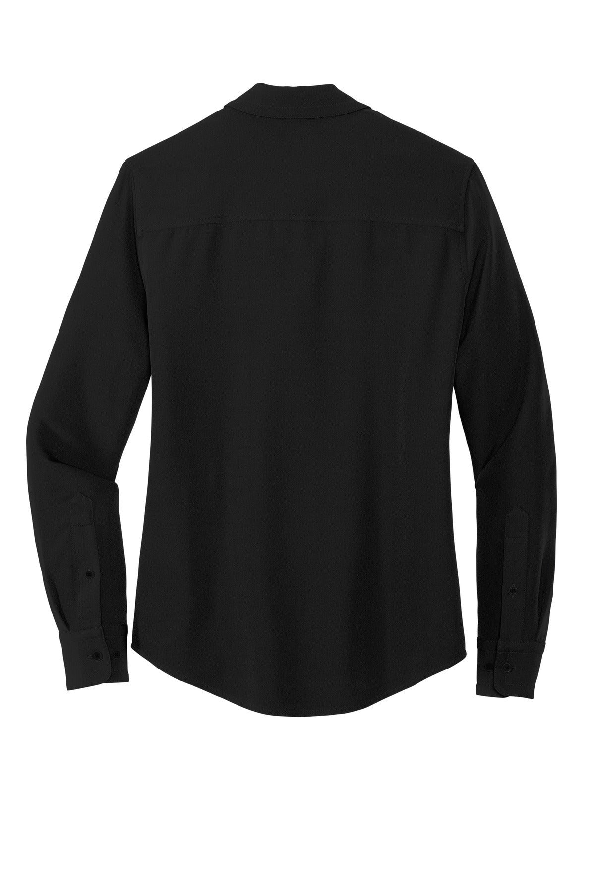 Mercer+Mettle Women's Stretch Crepe Long Sleeve Camp MM2013 Deep Black