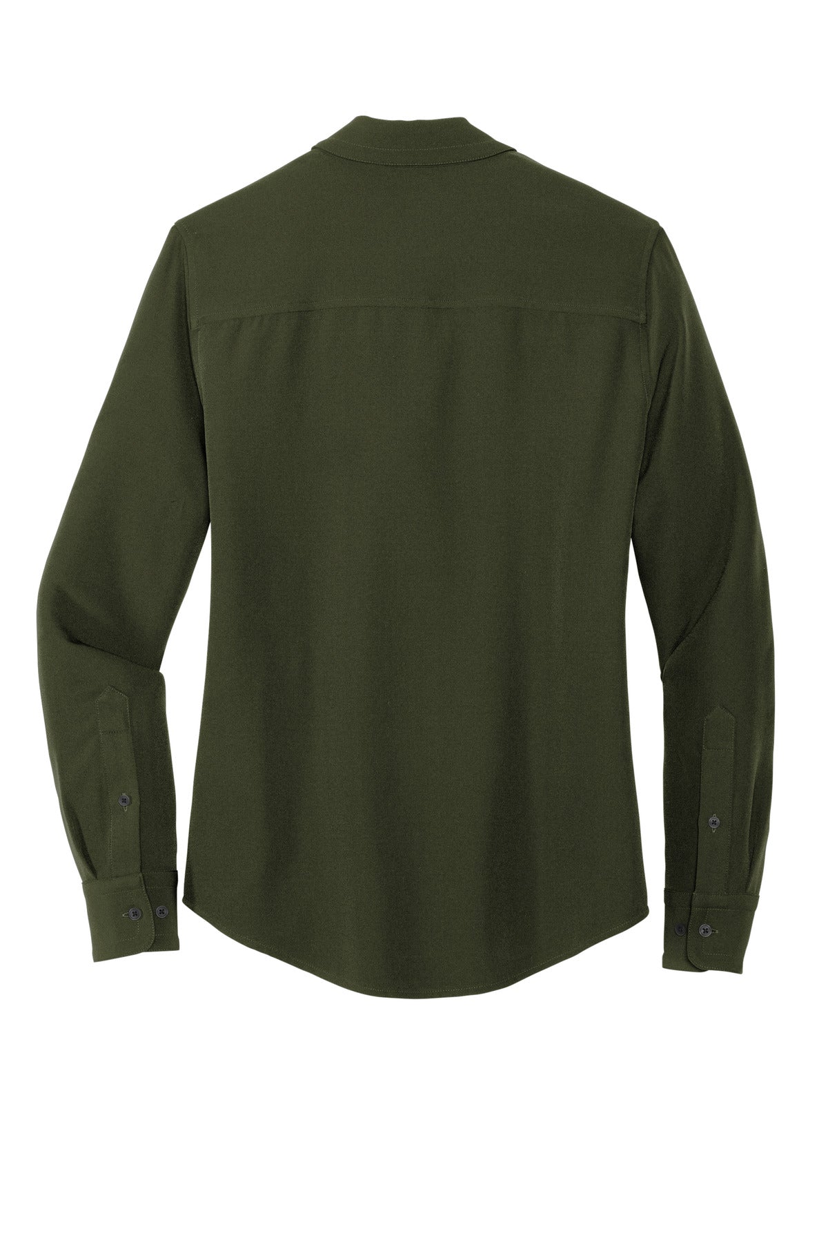 Mercer+Mettle Women's Stretch Crepe Long Sleeve Camp MM2013 Townsend Green