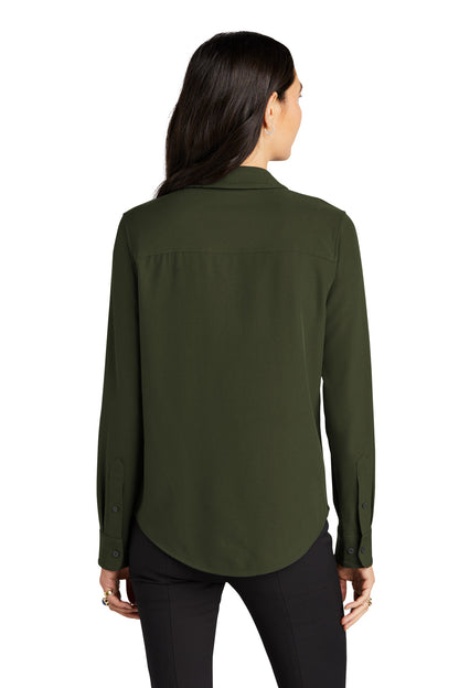 Mercer+Mettle Women's Stretch Crepe Long Sleeve Camp MM2013 Townsend Green