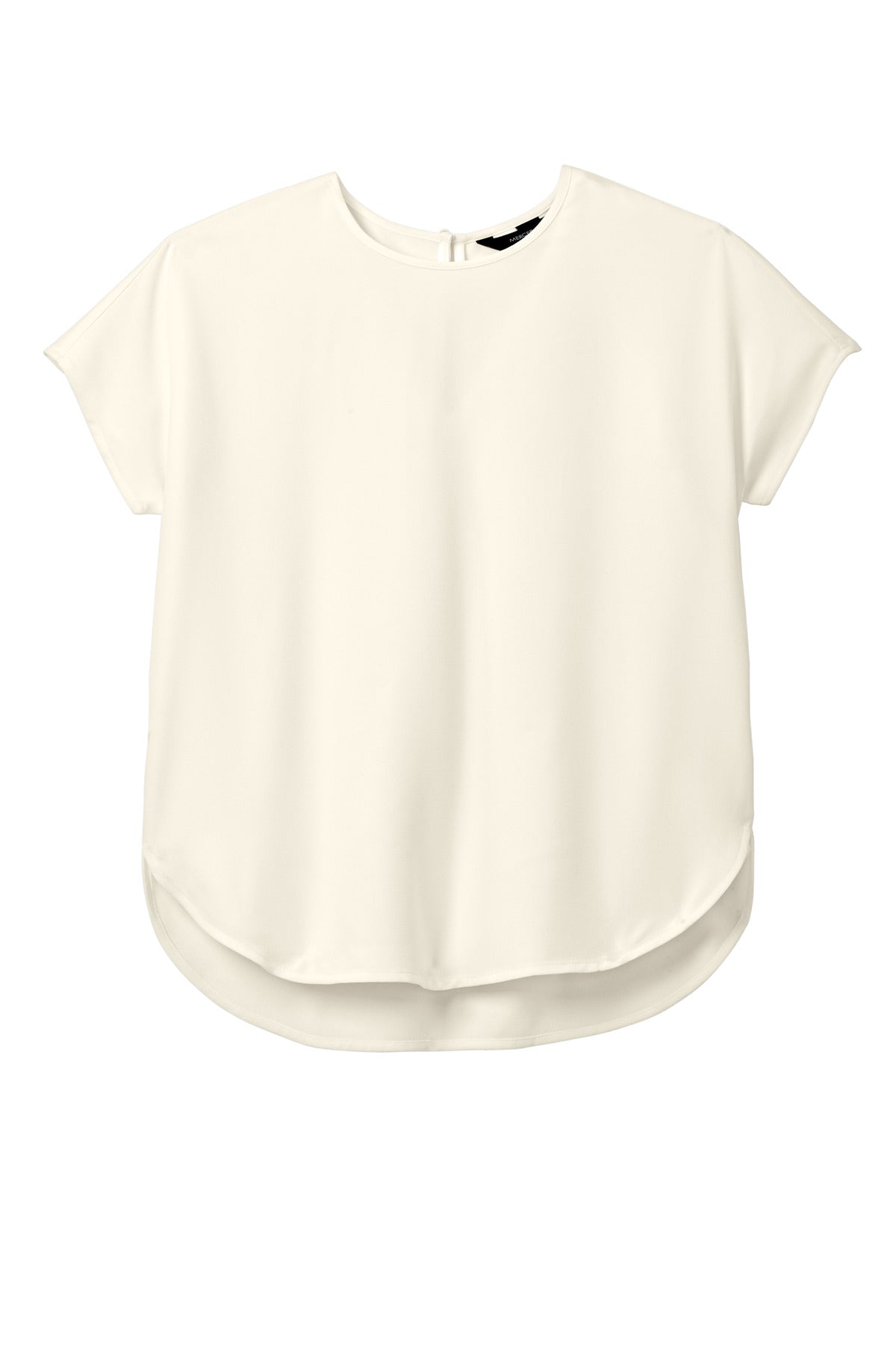 Mercer+Mettle Women's Stretch Crepe Crew MM2015 Ivory Chiffon