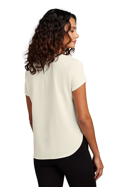 Mercer+Mettle Women's Stretch Crepe Crew MM2015 Ivory Chiffon