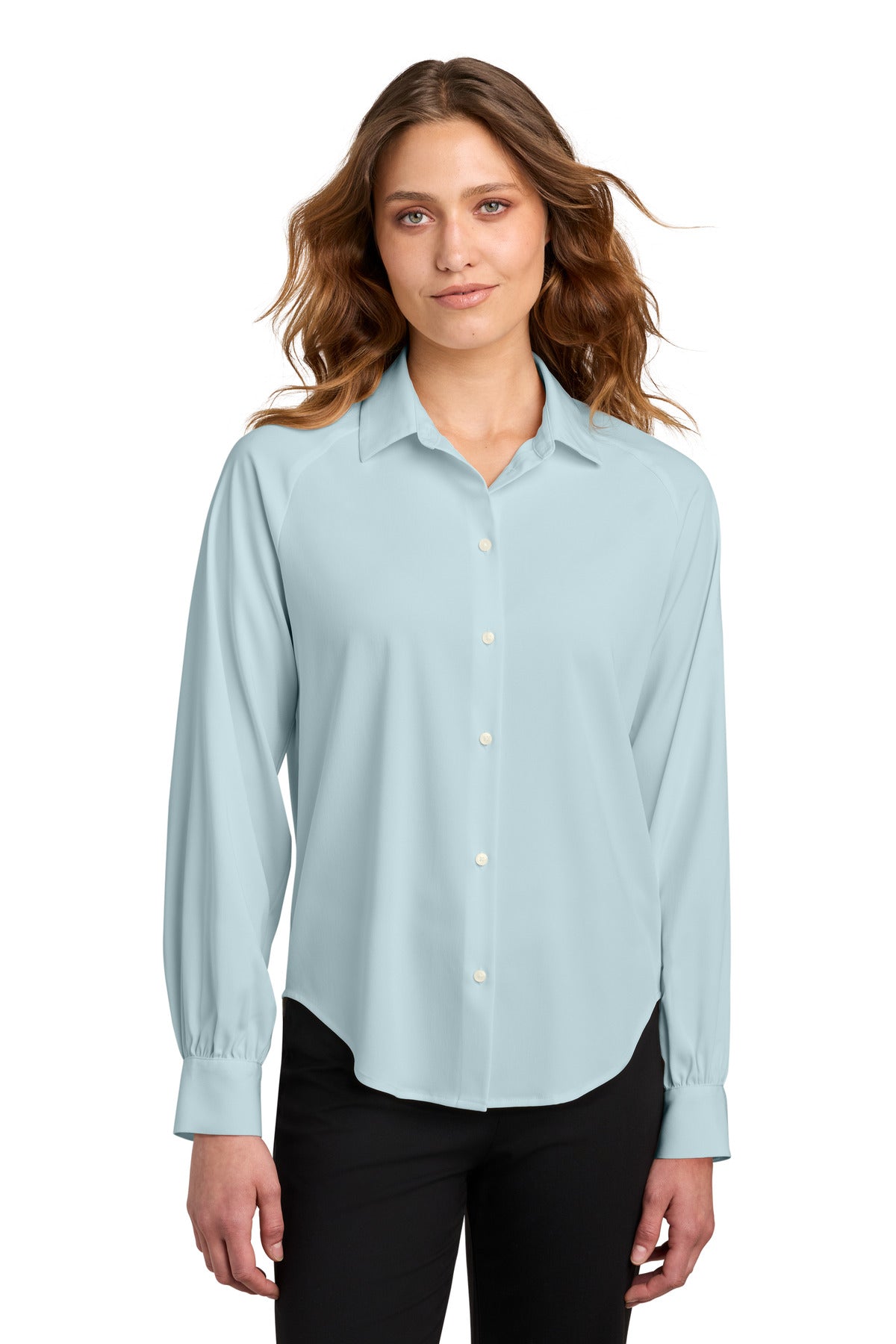 Mercer+Mettle Women's Long Sleeve Buttery Soft Blouse MM2017 Celestial Blue