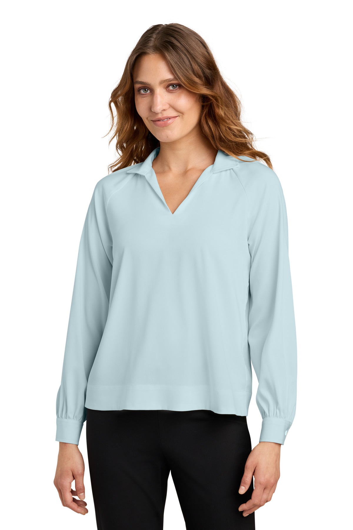 Mercer+Mettle Women's Long Sleeve Buttery Soft Popover Blouse MM2019 Celestial Blue