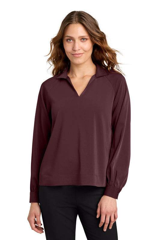 Mercer+Mettle Women's Long Sleeve Buttery Soft Popover Blouse MM2019 Dark Raisin