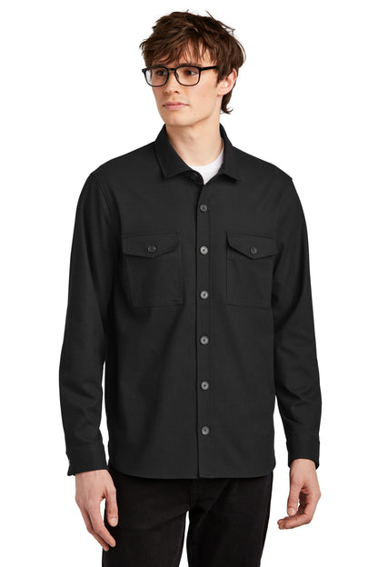 Mercer+Mettle Long Sleeve Twill Overshirt MM2020 Deep Black