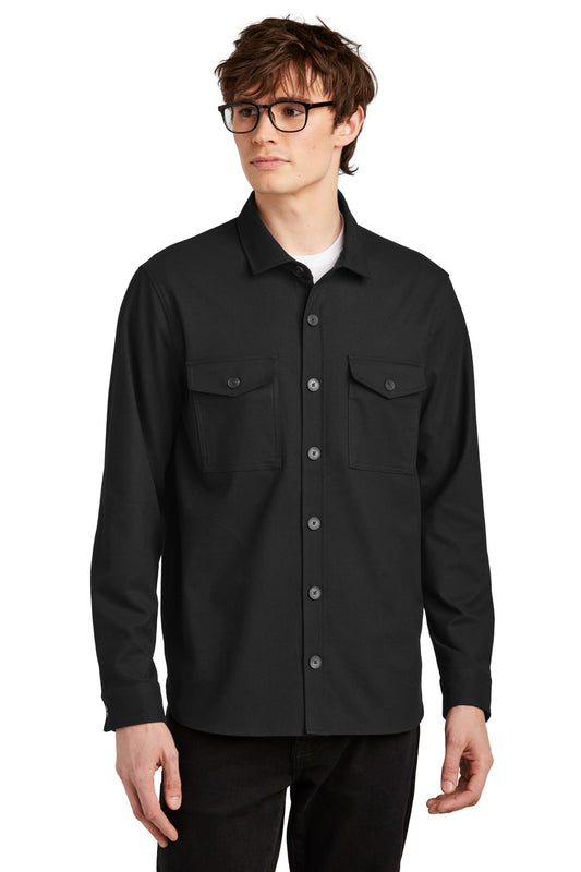 Mercer+Mettle Long Sleeve Twill Overshirt MM2020 Deep Black