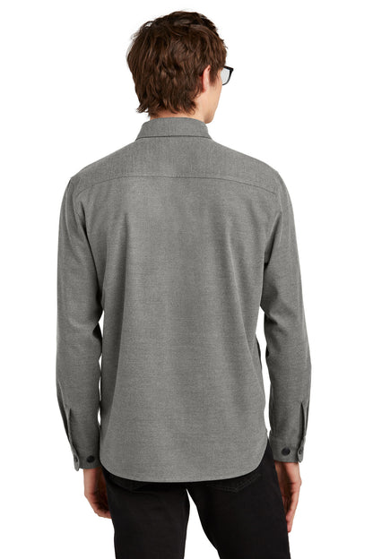 Mercer+Mettle Long Sleeve Twill Overshirt MM2020 Light Anchor Grey Heather