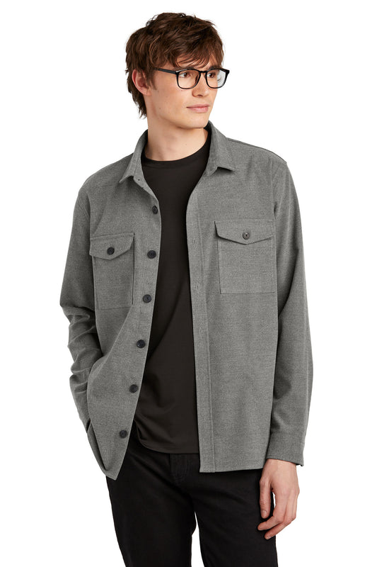 Mercer+Mettle Long Sleeve Twill Overshirt MM2020 Light Anchor Grey Heather