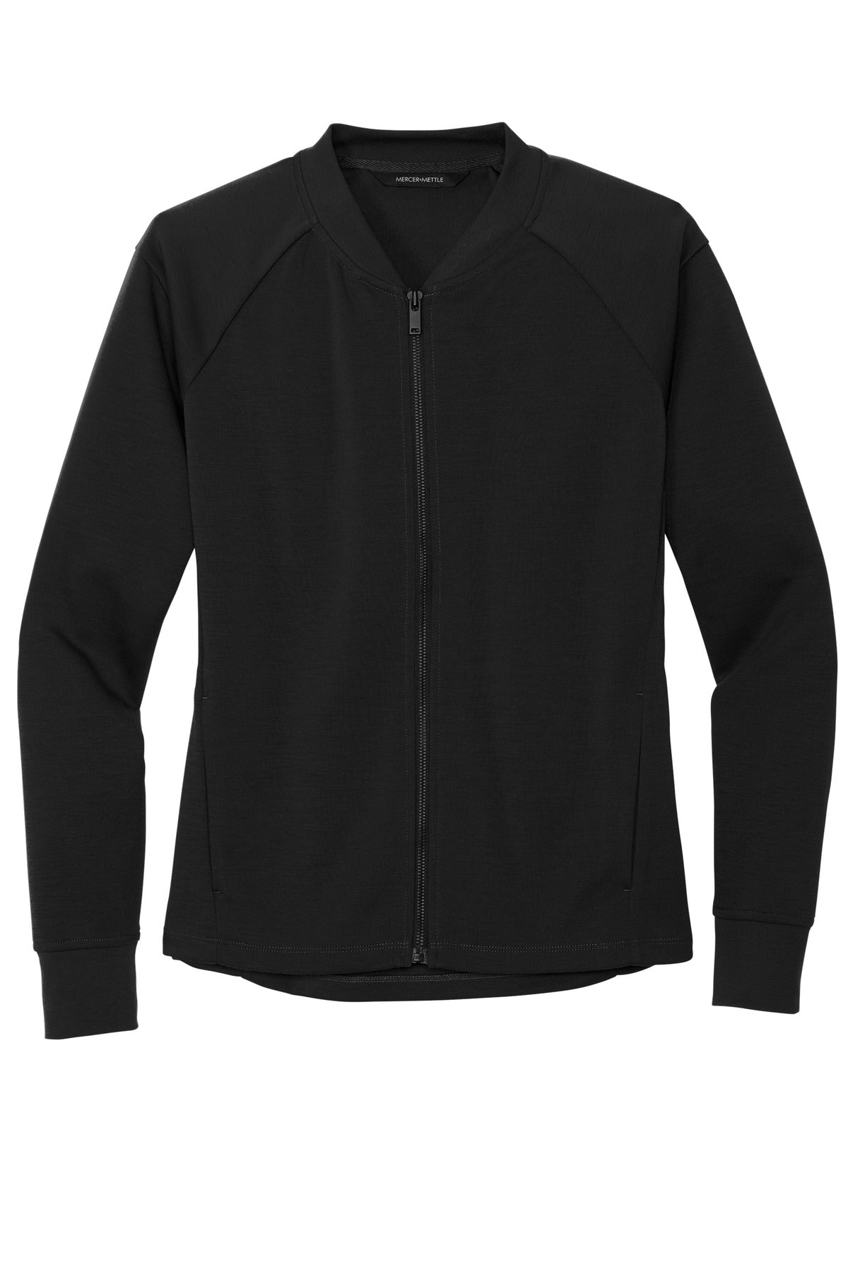 Mercer+Mettle Women's Double-Knit Bomber MM3001 Deep Black