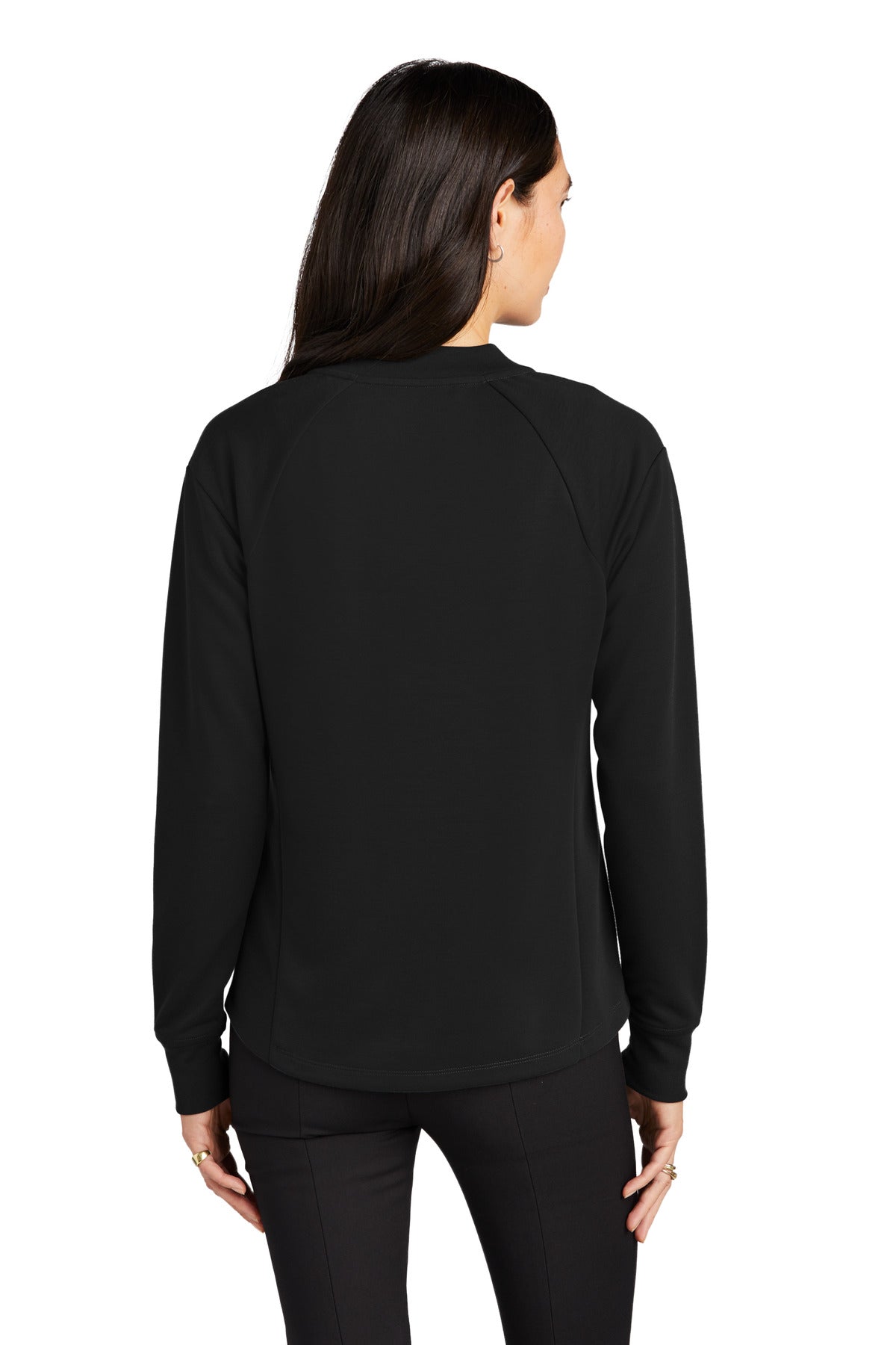 Mercer+Mettle Women's Double-Knit Bomber MM3001 Deep Black