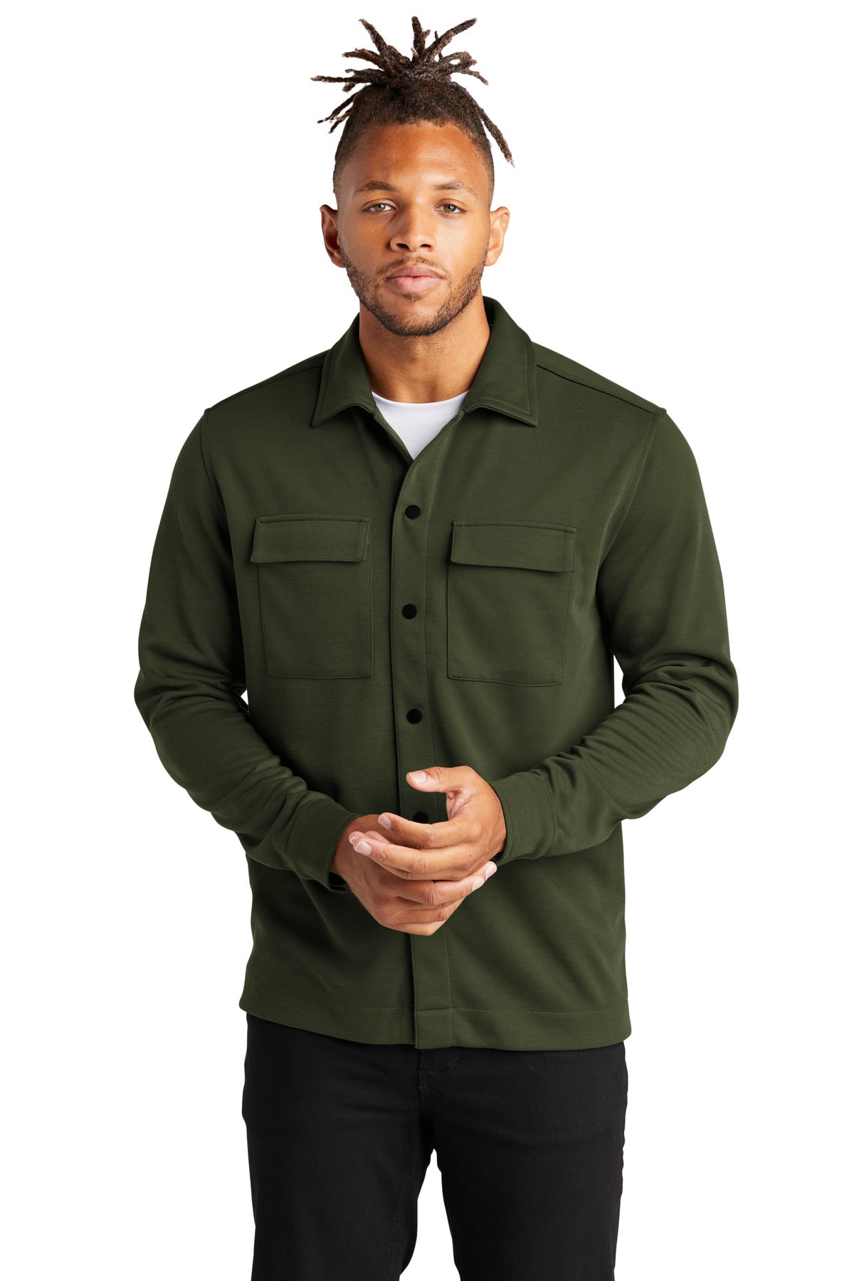 Mercer+Mettle Double-Knit Snap Front Jacket MM3004 Townsend Green