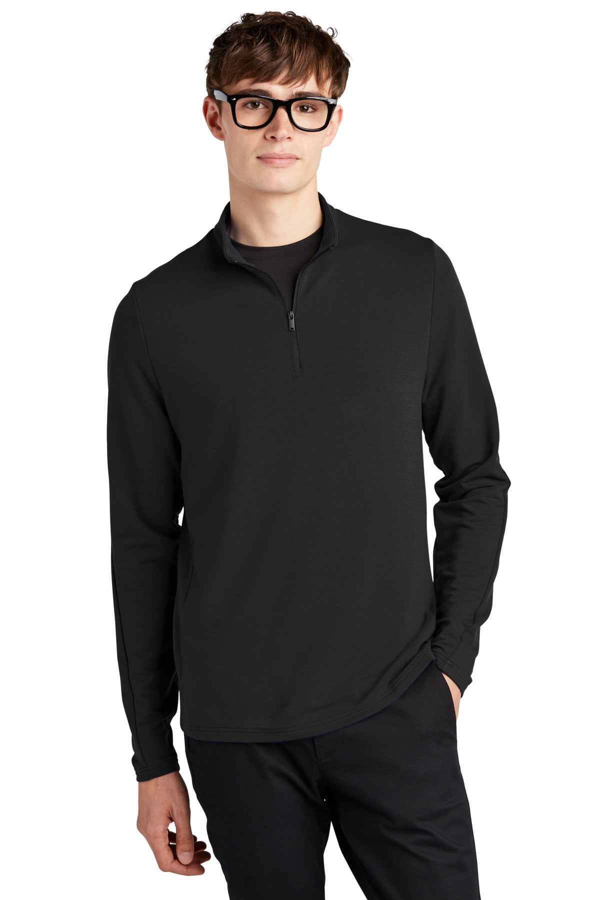 Mercer+Mettle Stretch 1/4-Zip Pullover MM3010 Deep Black