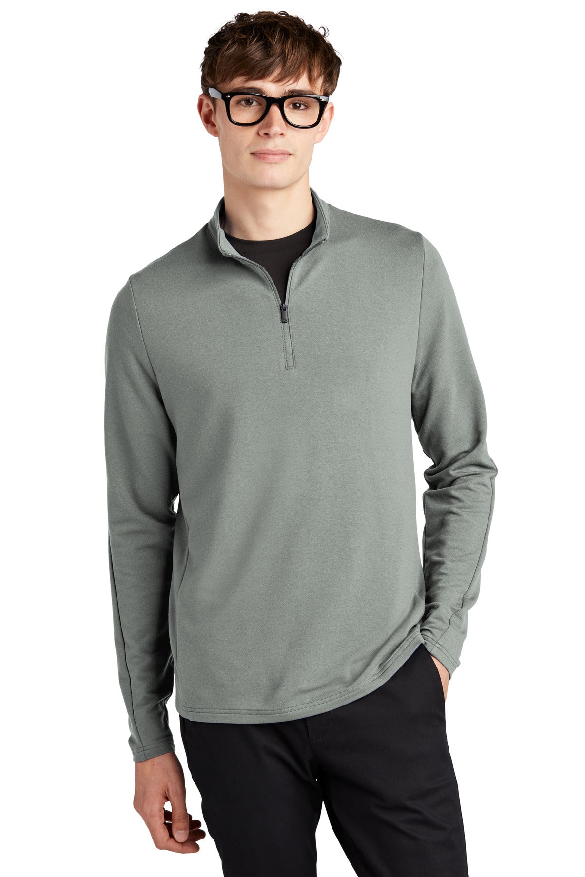 Mercer+Mettle Stretch 1/4-Zip Pullover MM3010 Gusty Grey