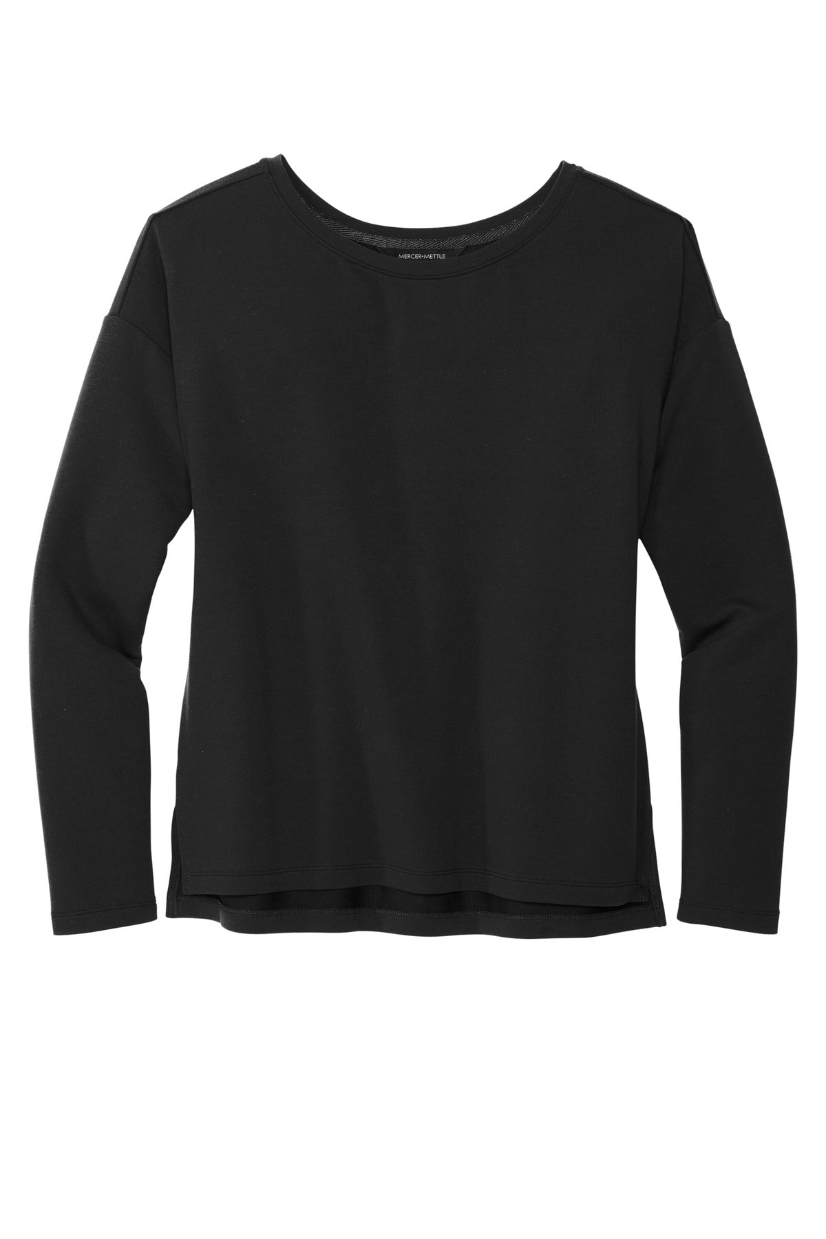 Mercer+Mettle Women's Stretch Drop Shoulder Pullover MM3013 Deep Black