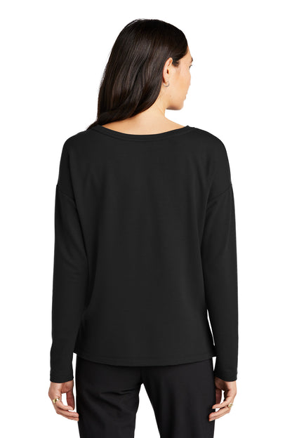 Mercer+Mettle Women's Stretch Drop Shoulder Pullover MM3013 Deep Black