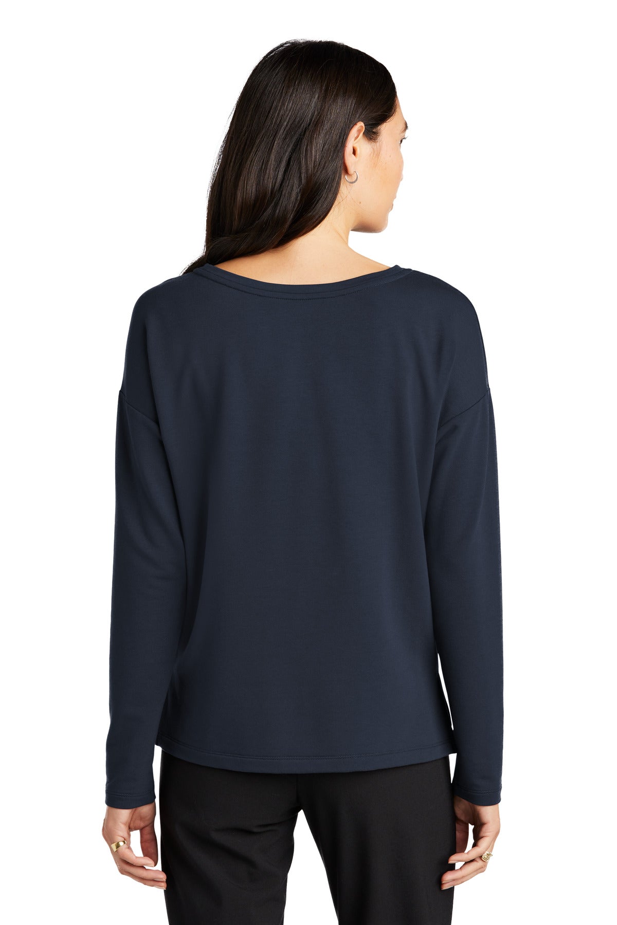 Mercer+Mettle Women's Stretch Drop Shoulder Pullover MM3013 Night Navy