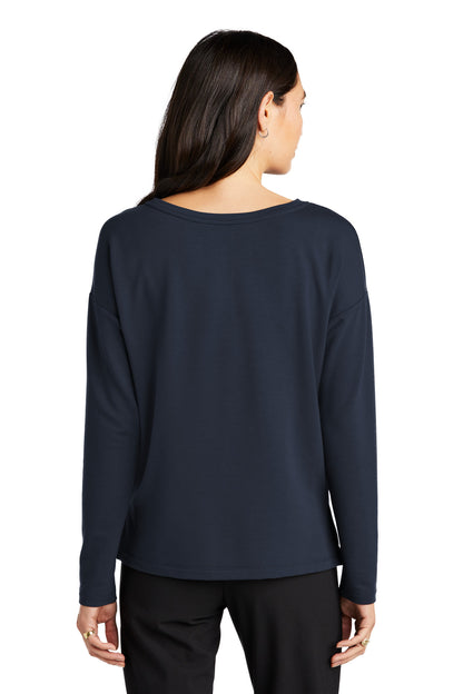 Mercer+Mettle Women's Stretch Drop Shoulder Pullover MM3013 Night Navy