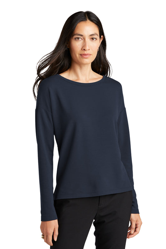 Mercer+Mettle Women's Stretch Drop Shoulder Pullover MM3013 Night Navy