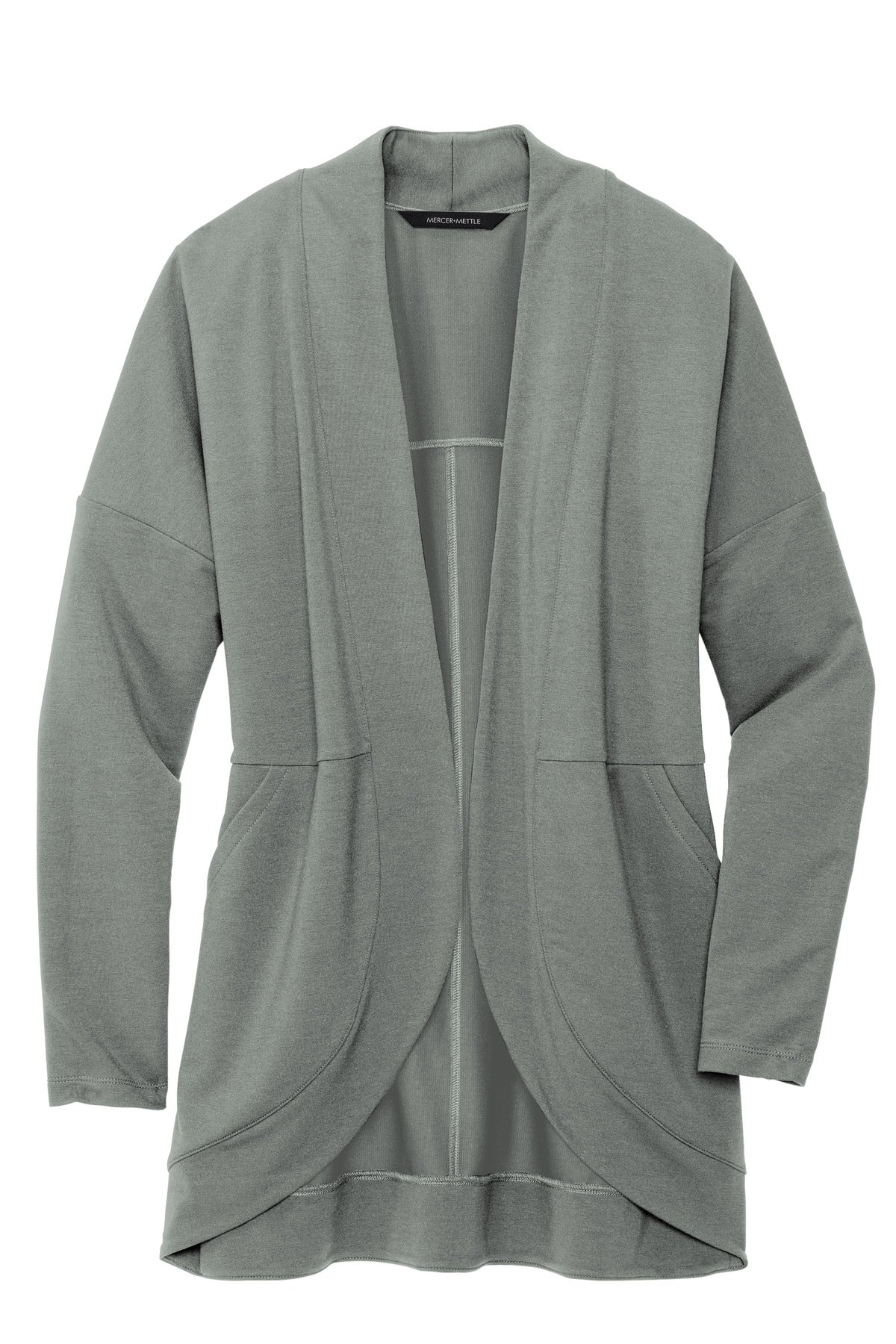 Mercer+Mettle Women's Stretch Open-Front Cardigan MM3015 Gusty Grey