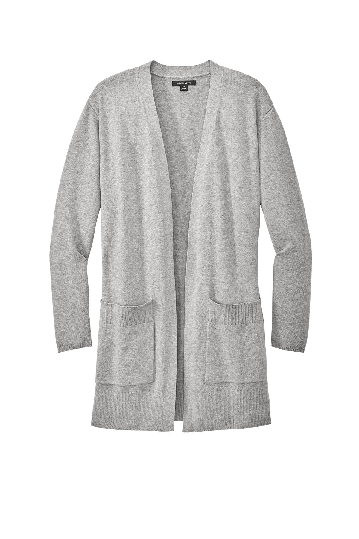 Mercer+Mettle Women's Open-Front Cardigan Sweater MM3023 Gusty Grey Heather